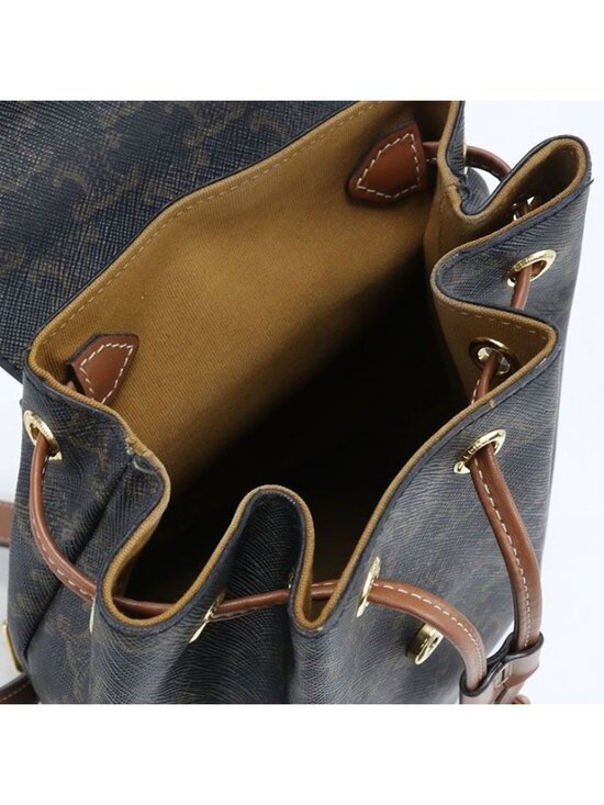 Celine Bonnie Triomphe Canvas Backpack Leather main image 8